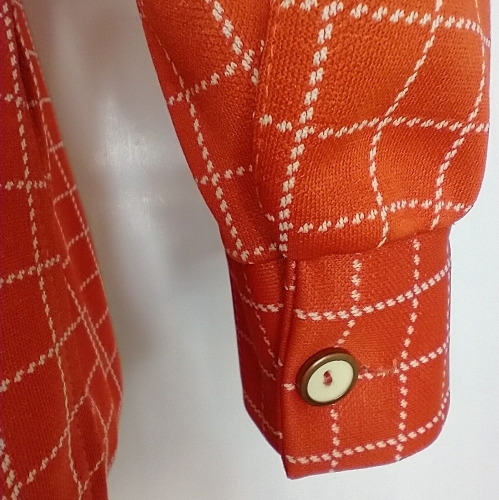 70s Poly Knit Button Down Blouse - image 6